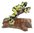 Miniature Porcelain Corroboree Frog on Log figurine