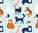 Cat Tea Towel - Australian Design Colourful Cats