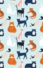 Cat Tea Towel - Australian Design Colourful Cats