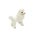 Miniature Ceramic Poodle Dog Figurines - White Standing Dog