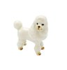 Miniature Ceramic Poodle Dog Figurines - White Standing Dog