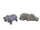 Hippopotamus Miniature Ceramic Hippo's Figurine Set/2