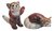 Hand Painted Miniature Red Panda figurine Set of 2