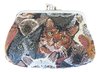 Tapestry Coin Purse Multi Cat design Double Section Signare