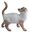 Miniature Ceramic Cat figurine, Choc Point Siamese - Standing