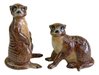 Meerkat Figurines - Set of 2 - Ceramic