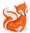 Striking Glass Orange & White Fox Figurine Approx 20cm H