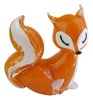 Striking Glass Orange & White Fox Figurine Approx 20cm H
