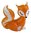 Striking Glass Orange & White Fox Figurine Approx 20cm H