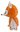 Striking Glass Orange & White Fox Figurine Approx 20cm H