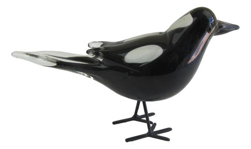 Magpie Bird Glass figurine Approx 9x24cm
