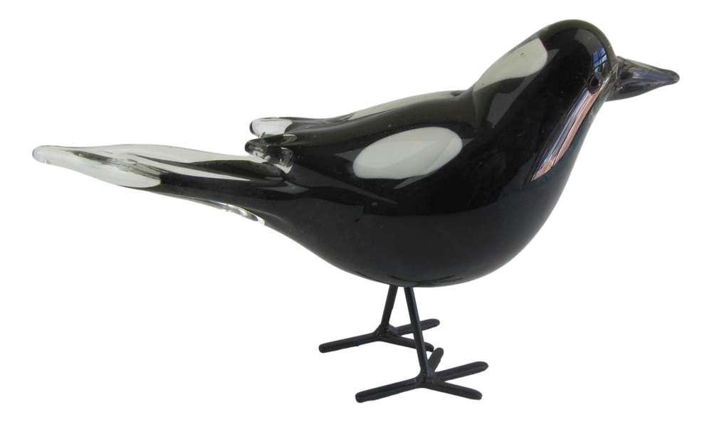 Magpie Bird Glass figurine Approx 9x24cm