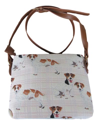 Tapestry Jack Russell Terrier dog Crossbody Bag - Pouch