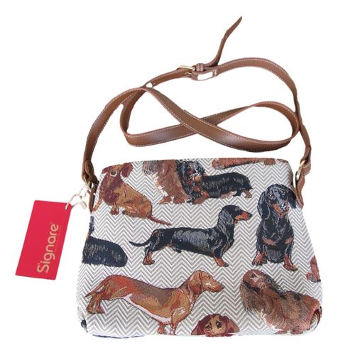 Tapestry Dachshund dog Crossbody Bag - Pouch