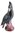 Ceramic Cockatoo - Black Red Tail Bird Large Statue