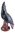 Ceramic Cockatoo - Black Red Tail Bird Large Statue