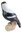 Ceramic Magpie Bird Statue figurine Approx 24cm H