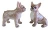 French Bulldog Miniature Figurine Set of 2 Fawn Approx 6cm H
