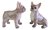French Bulldog Miniature Figurine Set of 2 Fawn Approx 6cm H