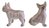 French Bulldog Miniature Figurine Set of 2 Fawn Approx 6cm H