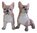 French Bulldog Miniature Figurine Set of 2 Fawn Approx 6cm H