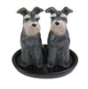 Schnauzer Dog Ceramic Salt & Pepper Shakers - Grey