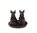 Scottish Terrier Dog Ceramic Salt & Pepper Shakers - Black