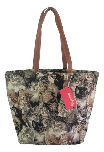 Signare Cats & Kittens Cat designTapestry Hand - Shoulder Bag