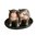 Baby Hippopotamus Salt & Pepper Shakers on base - Ceramic
